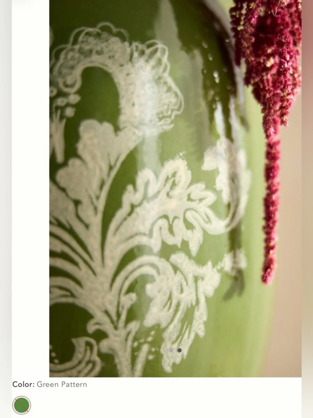 Anthropologie Botanical Silhouette Vase NEW ( MSRP $148)